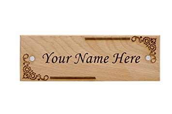 Personalised Wooden Home Name Plate