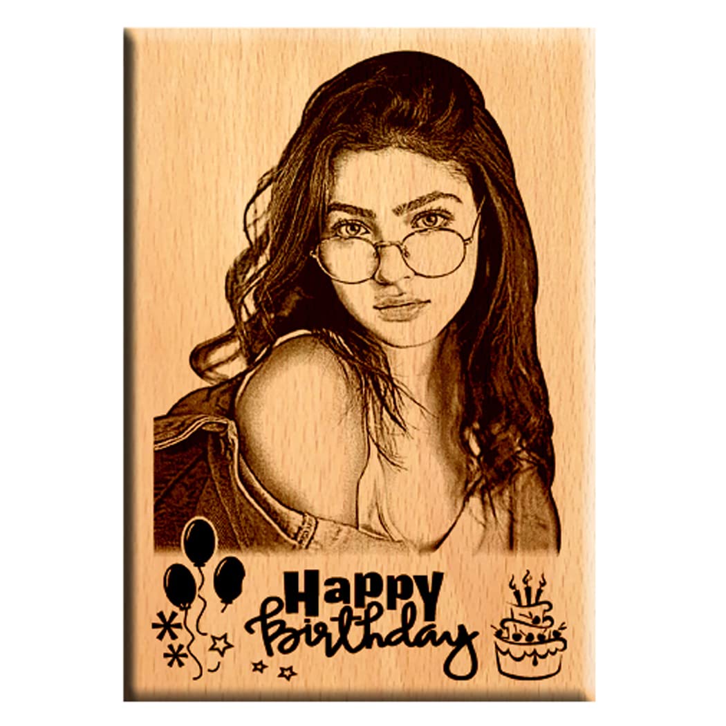 Customized Gift Engraved Wooden Photo Frame